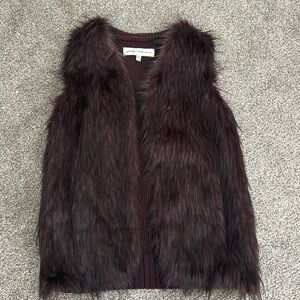 Fur Vest, with sweater back, size Large